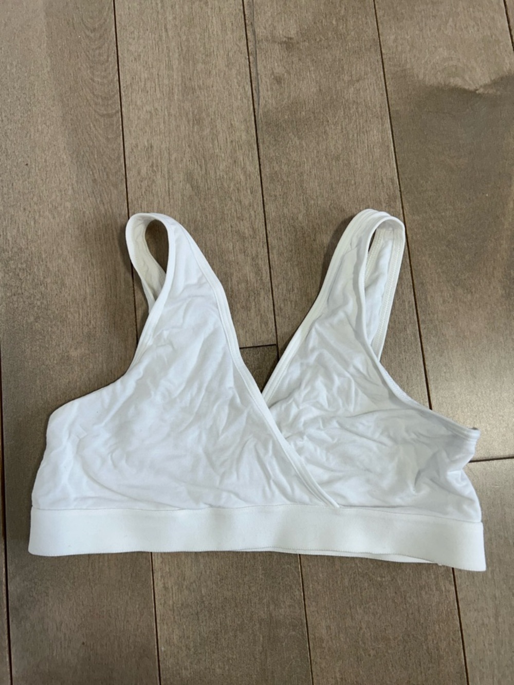 GAP White Wireless Cotton Nursing Bralette